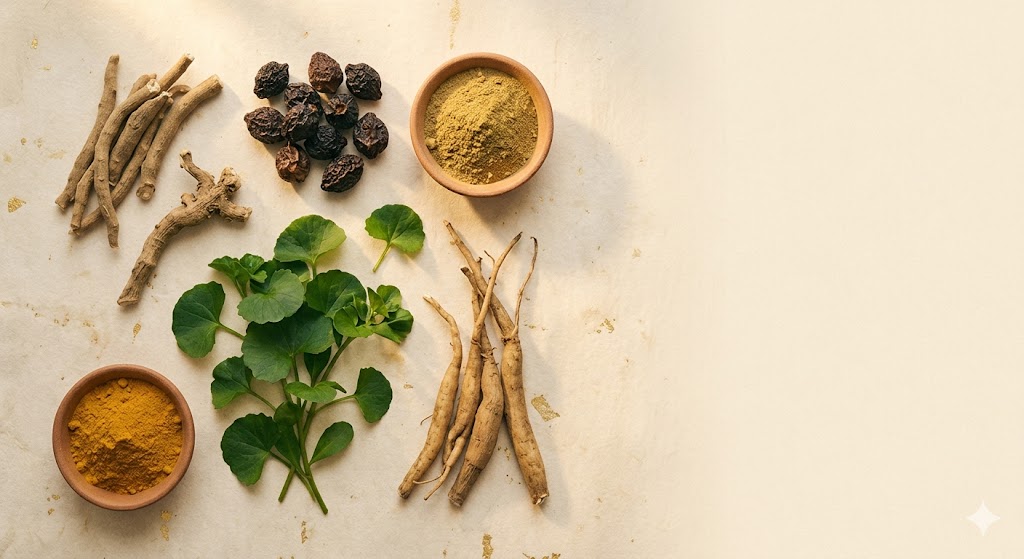 Blooming Lotus Collection herb flatlay